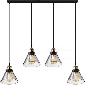 Altavola Design NEW YORK LOFT LA034/CL4_smoky Lampă cu pendul 4x40W/E27 IP20
