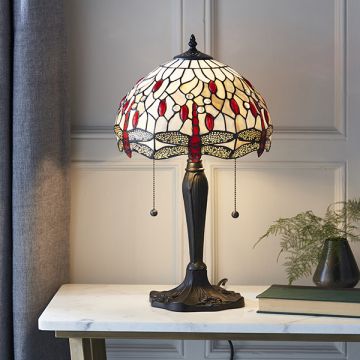 Endon DRAGONFLY BEIGE 64086 Lampă de masă 2x60W/E27 IP20