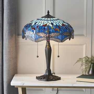 Endon DRAGONFLY BLUE 64089 Lampă de masă 2x60W/E27 IP20