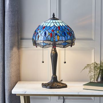 Endon DRAGONFLY BLUE 64090 Lampă de masă 2x60W/E27 IP20