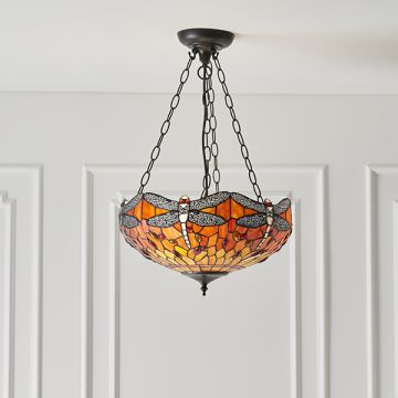 Endon DRAGONFLY FLAME 64076 Lampă cu pendul 3x60W/E27 IP20