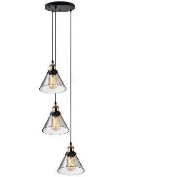 Altavola Design NEW YORK LOFT LA034/CO3_smoky Lampă cu pendul 3x40W/E27 IP20