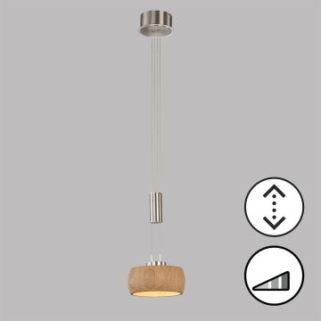Fischer&Honsel SHINE-WOOD 61075 Lampă cu pendul 1x9W/LED 2700K 950 lm IP20