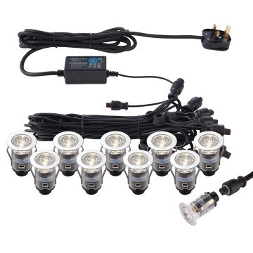 Endon IKONPRO CCT 73347 Lampă cu senzor de mișcare 10x0,75W/LED 3000K/4000K 120LM IP67