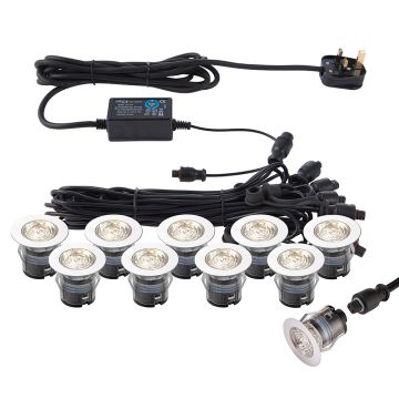 Endon IKONPRO CCT 73348 Lampă cu senzor de mișcare 10x0,75W/LED 3000K/4000K 280LM IP67