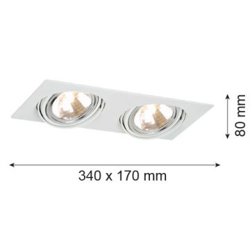 Argon OLIMP 785 Lumină îngropată deasupra plafonului 2x6W/G9 IP20