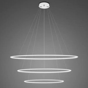 Altavola Design Ledowe okręgi LA075/P_100_in_4k_white Lampă cu pendul 3x130W/LED 4000K 8970lm IP44
