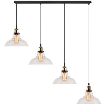Altavola Design NEW YORK LOFT LA040/CL4_clear Lampă cu pendul 4x40W/E27 IP20