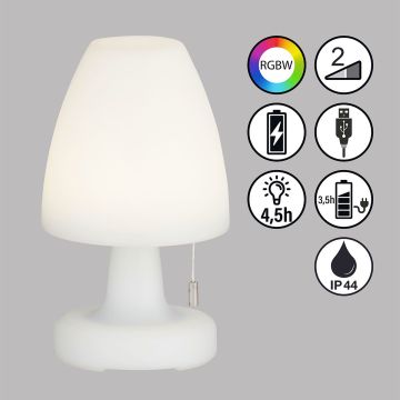 Fischer&Honsel Termoli 850250 Lampă de masă 2x1.5W/LED RGBW 170lm IP44