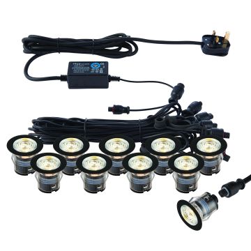 Endon IKONPRO 99765 Lampă cu senzor de mișcare 10x0.75W/SMD 4014 3000K|4000K IP67