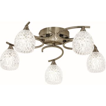 Endon BOYER BOYER-5AB Lampă de tavan 5x33W/G9 IP20