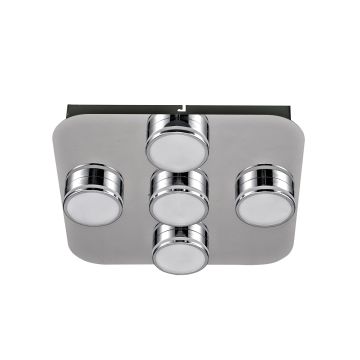 Italux MARCEL HD-4011N-05-9051D CH Lustră de tavan 5x5W/LED