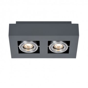 Italux CASEMIRO IT8002S2-BK/AL Lumină montată pe suprafață 2x50W/GU10