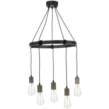 Dar Lighting IVAN IVA0531 Lampă cu pendul 5x60W/E27 IP20