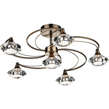 Dar Lighting LUTHER LUT0675 Lampă de tavan 6x40W/G9