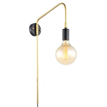 Italux MALENE MBM3386/1 BK+GD Aplique de perete 1x40W/E27