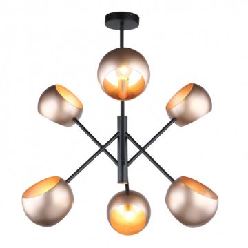 Italux CAVAZZA MDM-3690/6 BK+GD Candelabru 6x40W/E14