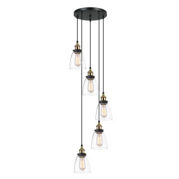 Italux FRANCIS MDM-2563/5 GD+CL Lampă cu pendul 5x40W/E27