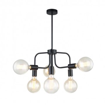 Italux KRISTY MDM-3678/6 BK Candelabru 6x60W/E27