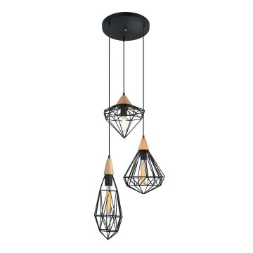 Italux MAELLE MDM-2591/3 BK Lampă cu pendul 3x40W/E14