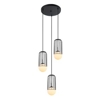 Italux MATTY MDM-3939/3 BK Lampă cu pendul 3x40W/E27 IP20