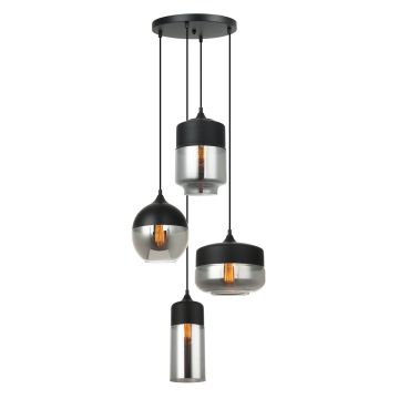 Italux MOLINA MDM-4364/4 BK+SG Lampă cu pendul 4x40W/E27