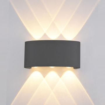 Italux ORTELO OWL-451-3-BL Aplique de perete 6x6W/LED 3000K 550LM IP54