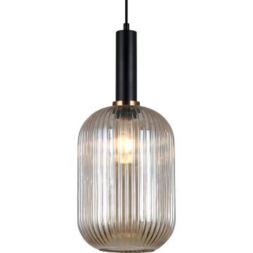 Italux ANTIOLA PND-5588-1L-BK+AMB Lampă cu pendul 1x40W/E27 IP20