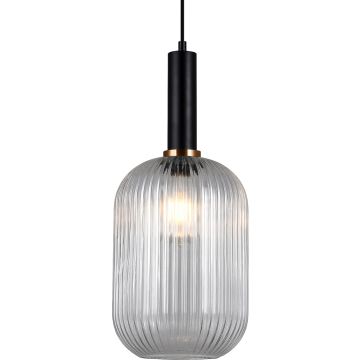 Italux ANTIOLA PND-5588-1L-BK+CL Lampă cu pendul 1x40W/E27 IP20