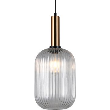 Italux ANTIOLA PND-5588-1L-BRO+CL Lampă cu pendul 1x40W/E27 IP20