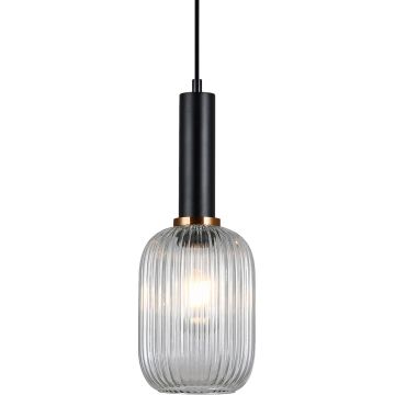 Italux ANTIOLA PND-5588-1M-BK+CL Lampă cu pendul 1x40W/E27 IP20