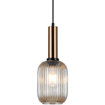 Italux ANTIOLA PND-5588-1M-BRO+AMB Lampă cu pendul 1x40W/E27 IP20