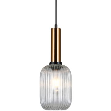 Italux ANTIOLA PND-5588-1M-BRO+CL Lampă cu pendul 1x40W/E27 IP20