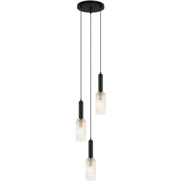 Italux PEROLA PND-43309-3 BK+BR Lampă cu pendul 3x40W/E14 IP20