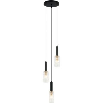 Italux PEROLA PND-43363-3 BK+BR Lampă cu pendul 3x40W/E14 IP20