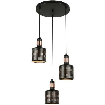 Italux RESTENZA PND-2439-3-BK Lampă cu pendul 3x40W/E27 IP20