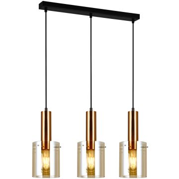 Italux SARDO PND-5581-3-BRO+AM Lampă cu pendul 3x40W/E27 IP20