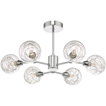 Dar Lighting TYKA TYK6450 Lampă de tavan 6x40W/G9