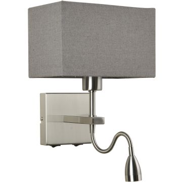 Italux NORTE WL-1122-2-BLSNRCG Aplique de perete 2x60W, 3W/E27, LED 3000K 350LM IP20