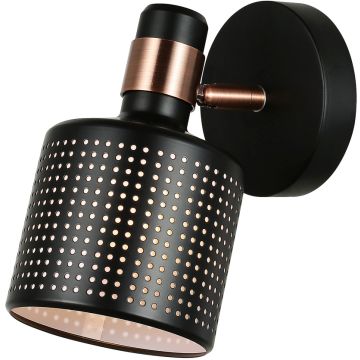 Italux RESTENZA WL-2439-1-BK Aplique de perete 1x40W/E27 IP20