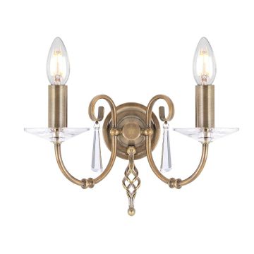 Elstead Lighting AEGEAN AG2-AGED-BRASS Aplique de perete 2x60W/E14