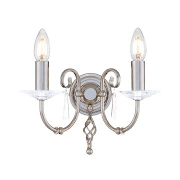 Elstead Lighting AEGEAN AG2-POL-NICKEL Aplique de perete 2x60W/E14