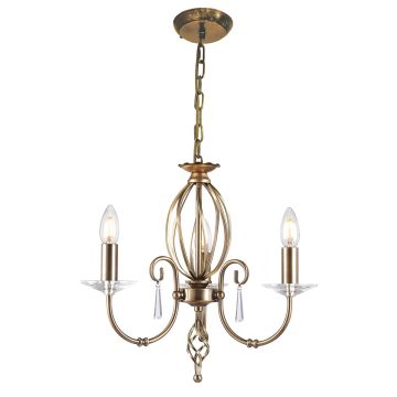 Elstead Lighting AEGEAN AG3-AGED-BRASS Candelabru 3x60W/E14