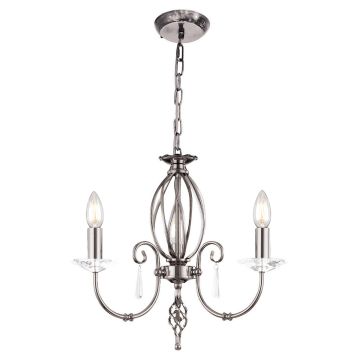 Elstead Lighting AEGEAN AG3-POL-NICKEL Candelabru 3x60W/E14