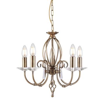 Elstead Lighting AEGEAN AG5-AGED-BRASS Candelabru 5x60W/E14