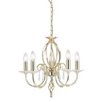 Elstead Lighting AEGEAN AG5-POL-BRASS Candelabru 5x60W/E14
