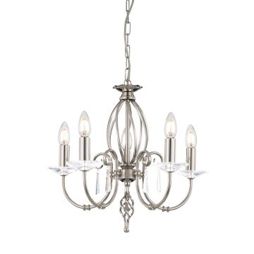 Elstead Lighting AEGEAN AG5-POL-NICKEL Candelabru 5x60W/E14