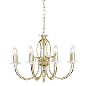Elstead Lighting AEGEAN AG8-POL-BRASS Candelabru 8x60W/E14