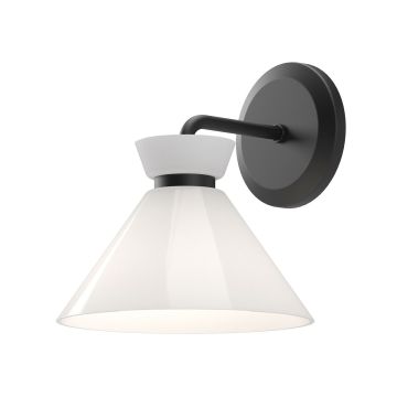 Elstead Lighting Halston ALM-HALSTON-1WB-BK Aplique de perete 1x40W/E14 IP20