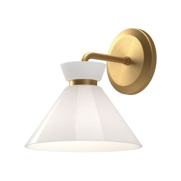 Elstead Lighting Halston ALM-HALSTON-1WB-GD Aplique de perete 1x40W/E14 IP20